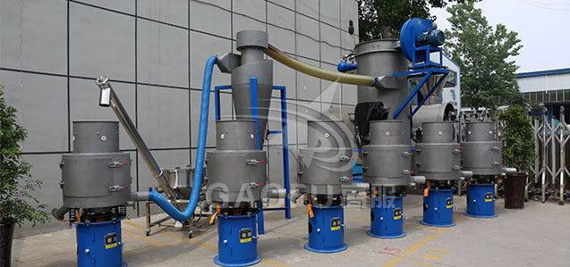 輕質碳酸鈣篩分系統(tǒng)實景